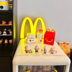 M Ji Small Night Lamp Living Room Bedroom Ambience Light Home Decorations and Accessories Childrens Room Decoration New Year McDonalds Gift