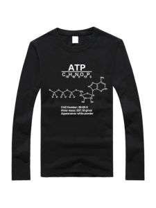 Áo Thun Dài Tay ATP Hợp Chất Năng Lượng Sinh Học Hóa Học Tay Dài Mùa Thu Chất Liệu Cotton in Chữ Thông Thường Thường Ngày