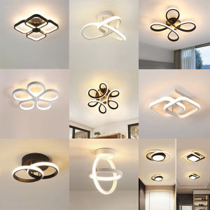 Modern Baked Enamel Finish LED Ceiling Lamp 3 Color Temperature Corridor Lights Balcony Lamps Bedroom Living Room 110V-240V