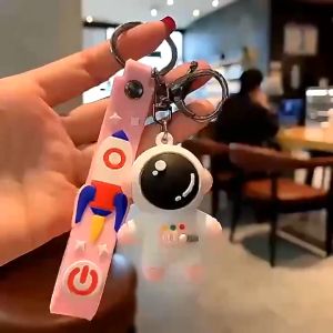 Zephyriy Kartun Spaceman Boneka Gantungan Kunci Pasangan Liontin Silikon Hadiah Kreatif Aksesori Tas Astronot