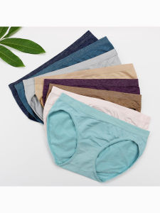 กางเกงชั้นในทรงสามเหลี่ยมเอวกลางสำหรับผู้หญิง ทรงสปอร์ต ไร้ตะเข็บ แห้งเร็ว ไซส์ใหญ่ ชิ้นเดียว ทรงสปอร์ต ทรงสามเหลี่ยม