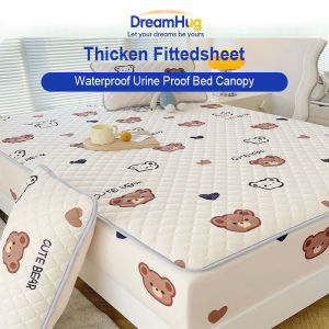 DreamHug Thicken Fittedsheet Cartoon Cute Fitted Bedsheet Bedsheet Queen size Thicker Mattress Protector