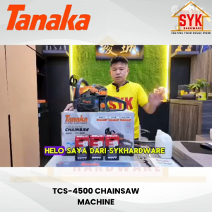SYK Tanaka TCS-4500 Chainsaw Outdoor Gardening Power Tools Wood Cutting Mesin Gergaji Potong Kayu Free Gift