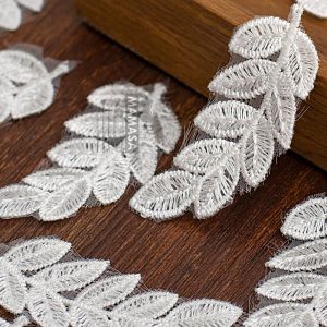 MAMASA Lace Leaf Fabric Adhesive DIY Handmade Clothing Embellishment Craft Materials Small Leaf Pattern Sewing Accessories
