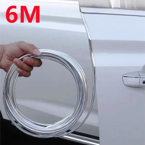 6M PVC Viền Cửa Ô Tô Chrome Moulding Trim Strip Scratch Guard Bảo Vệ Bao Da Cuộn Để Tạo Kiểu Xe