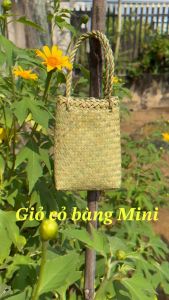 Túi cỏ bàng mini trang tri phụ kiện chụp ảnh decor bé xinh nhiều kích thước để lựa chọn xài lâu bền lên màu đẹp