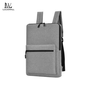 LouisWill Men Backpack Waterproof Ultra-thin Business Casual Travel Laptop Backpacks Fashion Lightweight Men 15.6inch Laptop Bag
