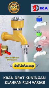 Kran Air Engkol Taman PVC 1/2 Inch Drat Kuningan Kran Air Plastik 1/2\\\" Drat Kuningan Keran Taman 1/2 Inch Engkol Papan
