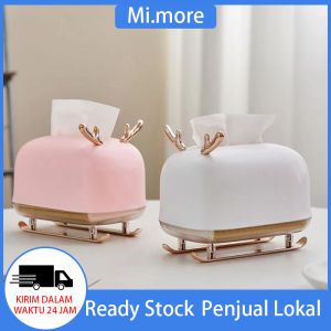 Mi.more Kotak Tisu Rusa Kereta Luncur/ Tempat Tisu Merah Muda/Putih/Box Tisue