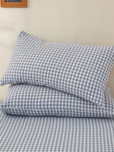 Class A Pure ผ้าฝ้าย ปลอกหมอนล้างชุดหมอนเดี่ยวผู้ใหญ่สองใบครอบคลุม 48*74 หอพัก นักเรียน 40*60 ผ้าฝ้าย ผ้าปูที่นอน