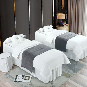 Thickened Crystal Velvet Baby Velvet Beauty Bed Cover Four-Piece Set Autumn Winter Spa Massage Nordic Style Health Care