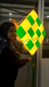 2025 Lampu Ketupat Raya Besar 26cm /50cm Lampu Raya Aidilfitri Lampu Lip Lap Ramadan Ketupat Raya LED Dekorasi Eid Lamp