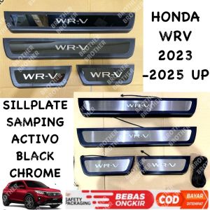 Sillplate Samping Honda WRV WR-V 2022 2024 2025 Activo Hitam Chrome Lampu / Non Led