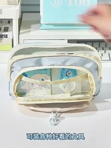 Pencil Case Pencil Box 5Layer Cute Drawstring Aesthetic Student Pen Bag Stationery Supplies Storage