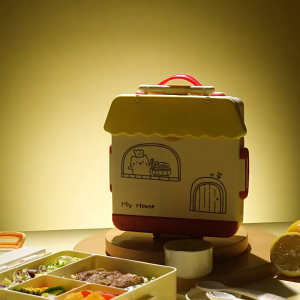 New Kids Student Lunch Box Large Capacity Sealed Compartmented Lunch Box With Utensils for Schools