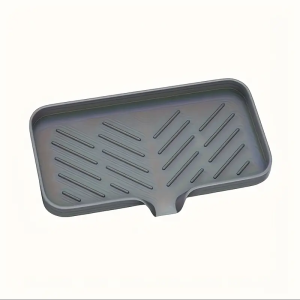 2Pcs Silicone Soap Dish with Drain Self Draining Soap Holder for Shower Bathroom Kitchen Sink Organizer Waterfall Soap Tray