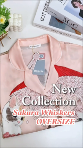 ชุดนอน Muslin Pajamas Silk Satin รุ่น Sakura Whiskers (W2194 V2194 K2194) | ชุดนอนผู้หญิง