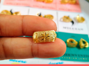 Myllyan -14K Thailand Gold Plated Clip-On Earrings – Hypoallergenic & Non-Tarnish Starburst Elegance