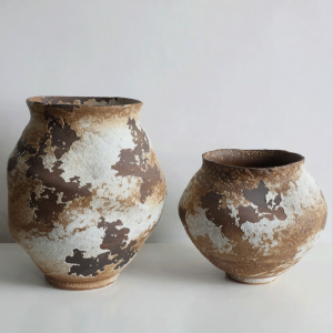 Zen Style Retro Earthenware Flower Vase for Home Decoration
