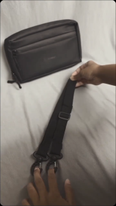 Slingbag Pria Echelon MAX Tahan Air Desain Modern Tali Kanvas Hitam