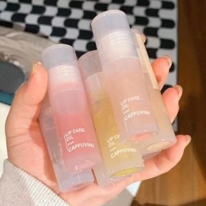 CAPPUVINI Care Lip Gloss Lip Oil Moisturize Shine Shimmer Plumping Lip Balm Lip Gloss Repair Treatment Nourish Reduce Wrinkles Waterproof Suitable for All Ages