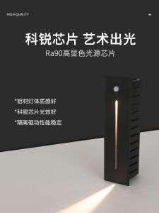 Outdoor Stairway Induction Footlamp Waterproof Embedded Villa Park Hotel Passage Corner Step Lamp Smart Control LED Light