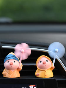 Car Decorative Air Vent Fan Cute Girl Car Interior Accessories Aromatherapy Automobile Decoration High-End Feeling Desktop Ornaments