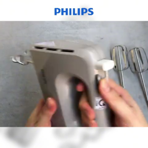 Máy Đánh Trứng Cầm Tay HR3705/20 Philips Công Suất 300W 5 Tốc Độ Nhào Trộn Nhanh Đánh Bột-Đánh KemNhỏ Gọn-Tiện Dụng