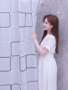 Radiumshop ม่านห้องน้ำ ม่านพลาสติก PEVA ผ้าม่านกั้นห้องน้ำ ผ้าม่านห้องน้ำ มี 7 ลาย ขนาด180*200 cm