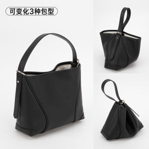 Venof Womens Top Layer Cowhide Leather Bucket Bag Casual Crossbody Shoulder Bag Stylish British Style Handbag Soft Magnetic Buckle