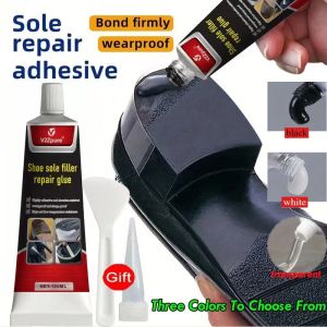 Shoe Repair Glue Kit White/Black Sole Waterproof Quick Drying Filling Repair Adhesive Wear-resistant Sealant Crack Repair Agent