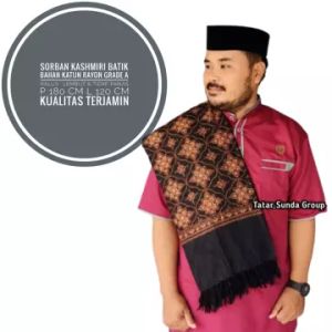 Sorban Terompah Panjang Sorban Solo Batik Kombinasi Ukuran Dewasa Panjang 200 cm x 120 cm