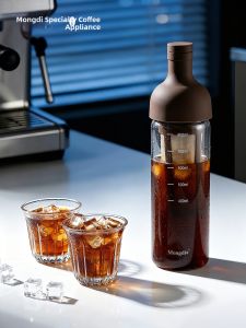 MONGDIO | Large Capacity Wine Bottle Shape Cold Brew Coffee Pitcher