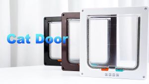 Cat Flap Door for Dog Door Pet Door Security Lock Dog Cat Flap Door Controllable Switch Direction Doors