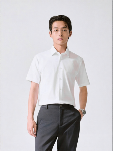 Summer Fashion Formal Shirt Mens Short Sleeve