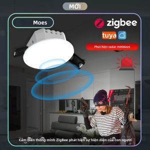 MOES | Cảm Biến Trần Nhà Thông Minh MOES Tuya ZigBee Phát Hiện Radar Hiện Diện Của Con Người Với Chức Năng Đo Quang Học 2 Trong 1 Cho Smart Life PIR Hub