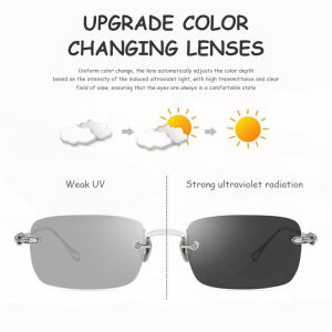 A.one Photochromic Glasses Color Changing Glasses Rimless Glasses Radiation Resistant Glasses