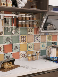 Miếng Dán Sàn Nhà Bếp Chống Dầu Tự Dính Miếng Dán Sàn Ban Công Chống Trượt Chịu Lực Miếng Dán Tường Chống Thấm Nước Miếng Dán Gạch Trang Trí PVC