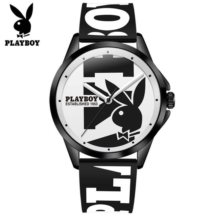 Playboy Watch For Mens Original Luxury Waterproof Silicone Strap Casual