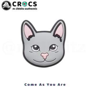 Phụ kiện Crocs Jibbitz Charm con mèo xám