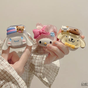 Three-Dimensional Meilti Cinnamoroll Babycinnamoroll Airpods3 Headphone Case Sets 2pro Two and Three Generations New Arrival Start Dry for Apple Wireless Bluetooth Silicone Soft Case Pom Pom Purin Young Adult Heart Cute Cartoon