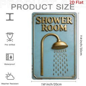 CIFbuy | CIFBUY Modern Rustic Aluminum Wall Art 8x12in Waterproof Durable Metal Sign Decor for Home Bar Office Garage Man Cave Shower Roo