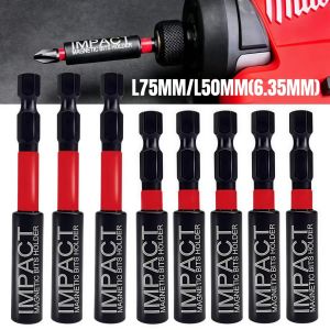 5/1pcs Magnetic Extension Screwdrivers Bit Holder Black 60MM/1/4" Handle Extended Connecting Rust Durable Tool Accessories