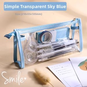 XUEDELE | Transparent Large Capacity Simple Pen Pencil Case