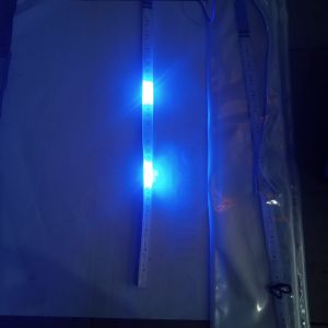 Lampu LED running flash Strobo biru 30cm motor mobil.