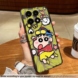 Cartoon Dinosaur Couple Phone Case K70 K60 Max Note14 Cute 13 Cartoon 12 Supreme Version New Model Pro+ Transparent Redmi K90 K80