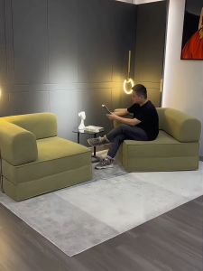 【ออกแบบตามสั่ง】 Trikings แฟชั่น เข้ากับทุกสไตล์  เรียบง่าย โซฟาพับเก็บได้