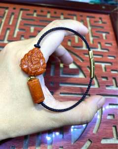Vòng đeo tay dây cáp hồ ly chúa mix Ngọc huyết