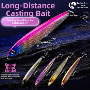 PATGEAR | Bass Freshwater and Saltwater Lure Dual Hook Slow Sinking Colorful Bait
