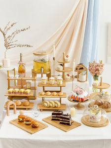 Dessert Table Display Stand Hotel Afternoon Tea Dim Sum Rack Cold Meal Tea Break Table Wedding Cake Dessert Pastry Tray